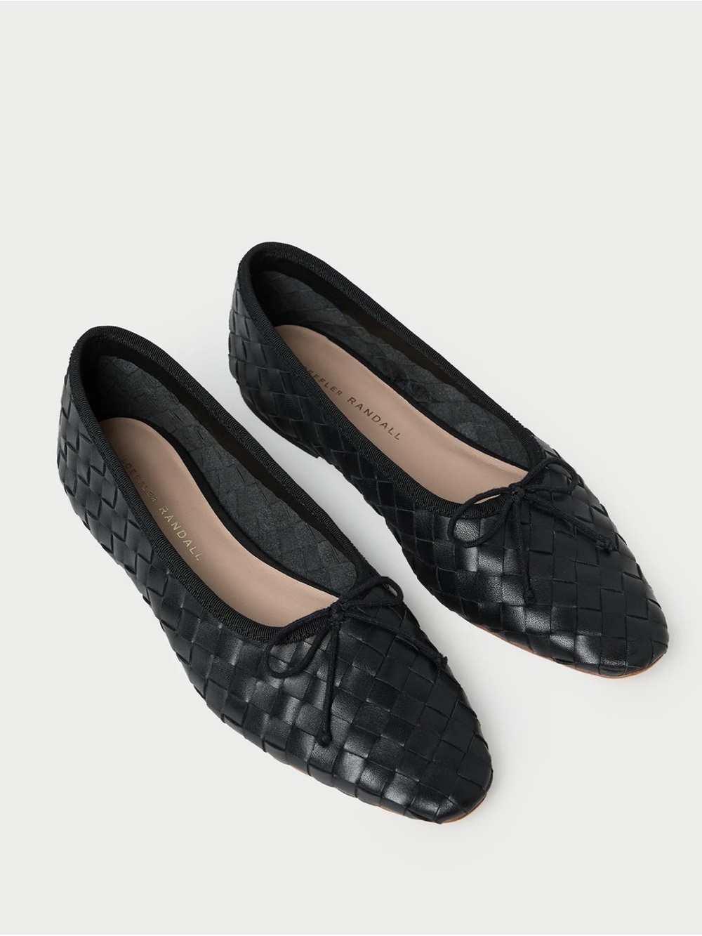 Loeffler Randall Landry Black Woven Leather Ballet Flat Sz 8.5